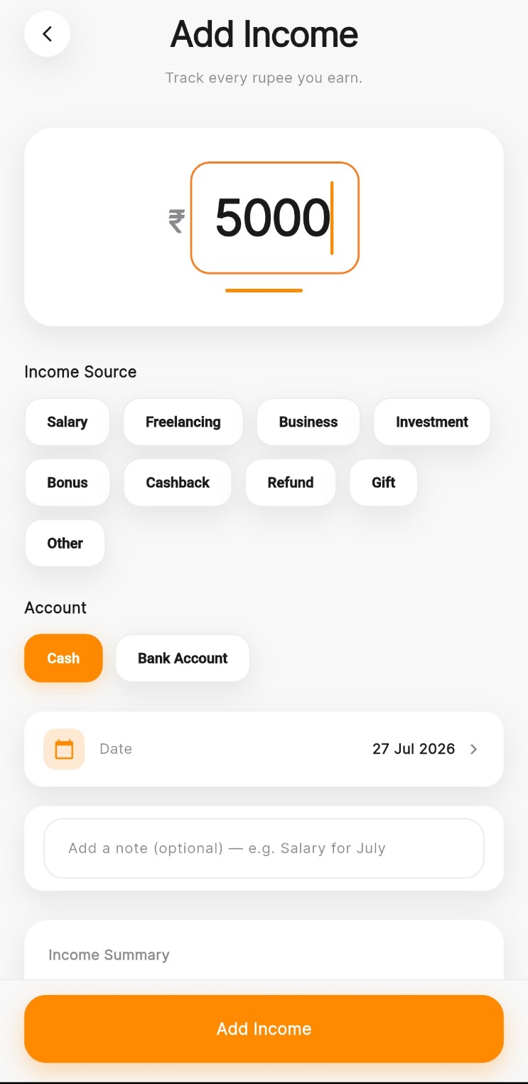 Budgetics cloud sync screen